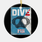 Fiji  scuba duikmasker keramisch ornament (Voorkant)