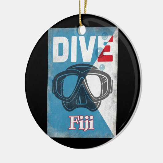 Fiji  scuba duikmasker keramisch ornament (Links)