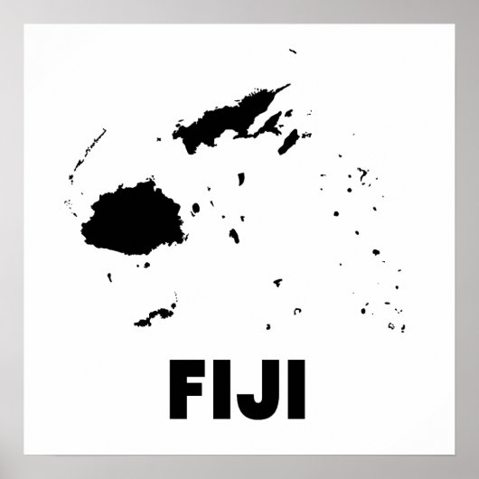 Fiji Silhouette Poster (Voorkant)