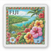 Fiji Stamp Classic Sticker (Voorkant)