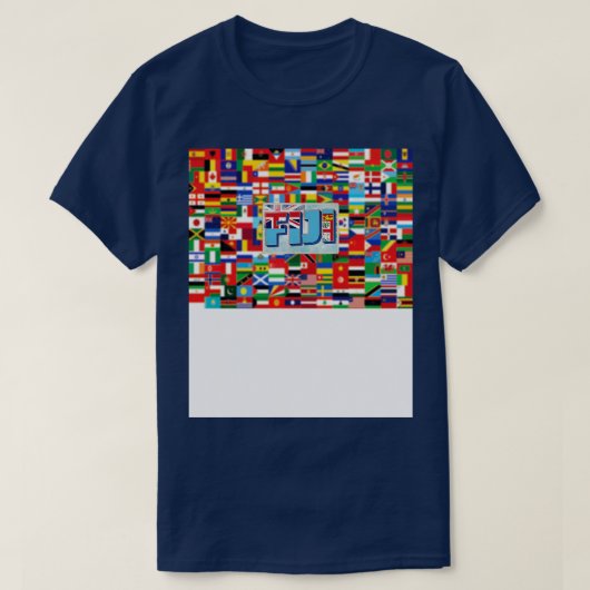 Fiji stijl retro souvenir 1 t-shirt (Design voorkant)