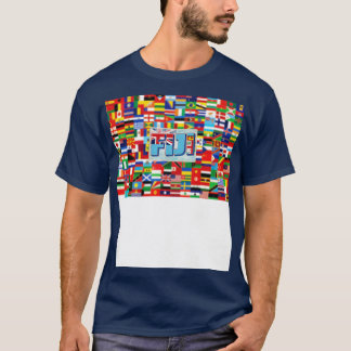 Fiji stijl retro souvenir 1 t-shirt
