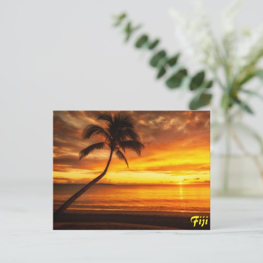 Fiji Sunset Post Card Briefkaart (Staand voorkant)