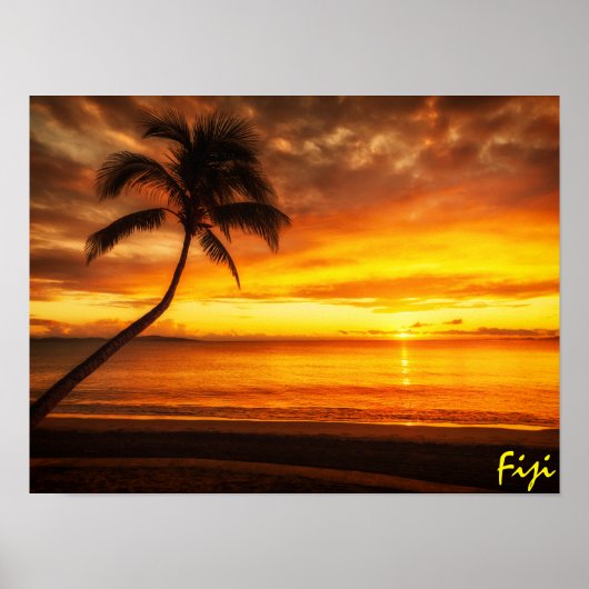 Fiji Sunset Poster (Voorkant)