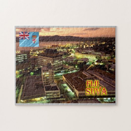 Fiji - Suva bij nacht - Legpuzzel (Horizontaal)