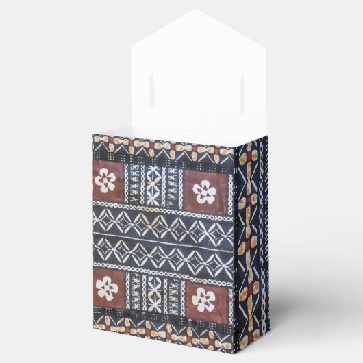 Fiji Tapa Barkcloth Print Papier Favor Bag Bedankdoosjes (Geopend)