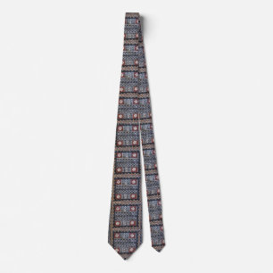 Fiji Tapa Barkcloth Print Stropdas