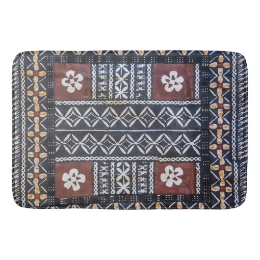Fiji Tapa Cloth Print Bath Mat (Voorkant)
