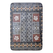 Fiji Tapa Cloth Print Bath Mat (Voorkant Verticaal)