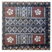 Fiji Tapa Cloth Print Ceramic Tile Tegeltje (Voorkant)