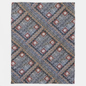 Fiji Tapa Cloth Print Fleece Blanket (Voorkant)