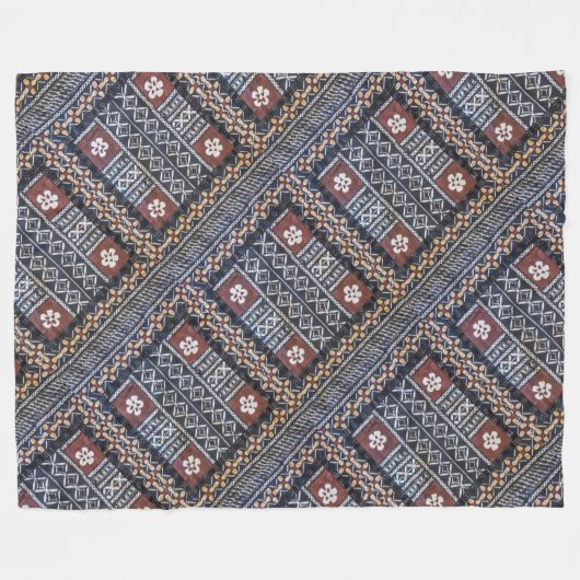 Fiji Tapa Cloth Print Fleece Blanket (Voorkant (Horizontaal))