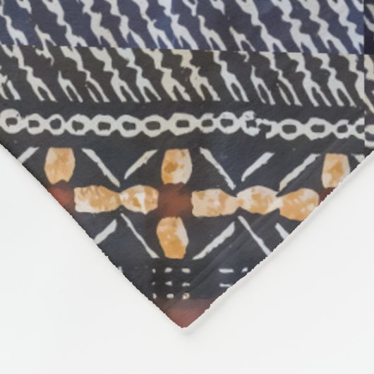 Fiji Tapa Cloth Print Fleece Blanket (Hoek)