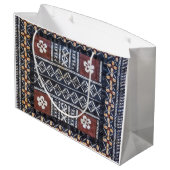 Fiji Tapa Cloth Print Gift Bag Large Cadeautasje (Achterkant Gekanteld)