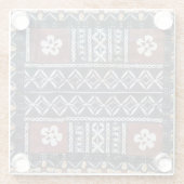 Fiji Tapa Cloth Print Glass Onderzetters (Achterkant)