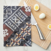 Fiji Tapa Cloth Print Kitchen Towel Theedoek (Quarter Fold)
