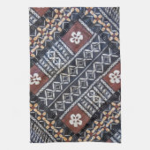 Fiji Tapa Cloth Print Kitchen Towel Theedoek (Verticaal)