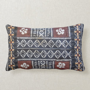 Fiji Tapa Cloth Print Lumbar Pillow Kussen