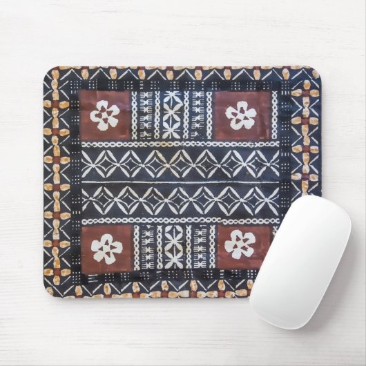 Fiji Tapa Cloth Print Muismat (Met muis)