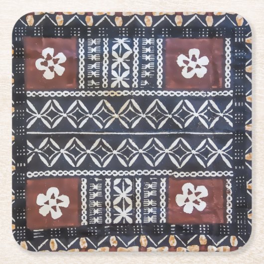Fiji Tapa Cloth Print Onderzetters (Voorkant)