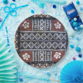 Fiji Tapa Cloth Print Paper Borden Papieren Bordje (Feest)