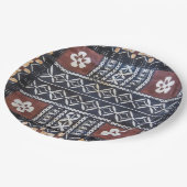 Fiji Tapa Cloth Print Paper Borden Papieren Bordje (Gekanteld)