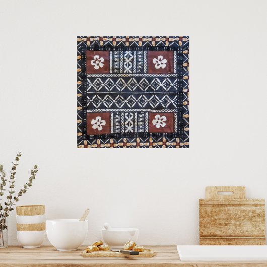 Fiji Tapa Cloth Print Poster (Keuken)