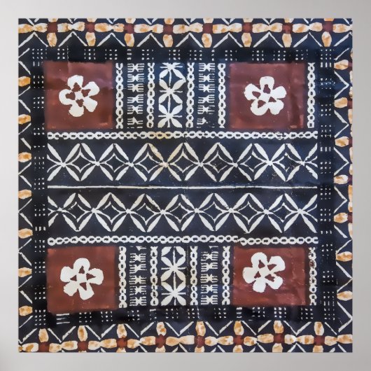 Fiji Tapa Cloth Print Poster (Voorkant)