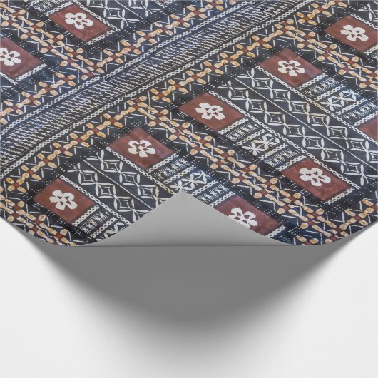 Fiji Tapa Cloth Print Wrapping Paper Cadeaupapier (Hoek)