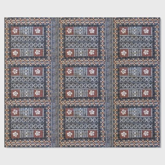 Fiji Tapa Cloth Print Wrapping Paper Cadeaupapier (Vlak)