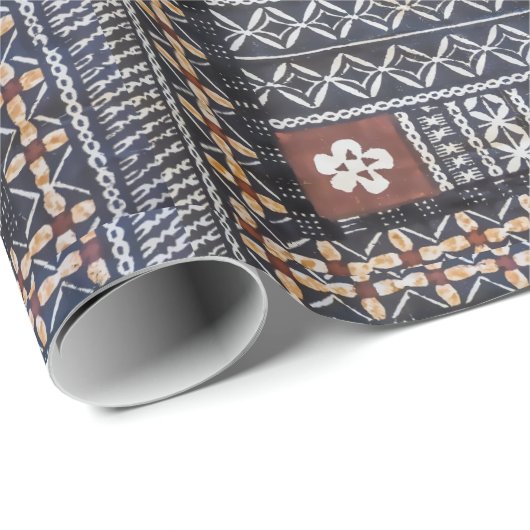 Fiji Tapa Cloth Print Wrapping Paper Cadeaupapier (Rol Hoek)