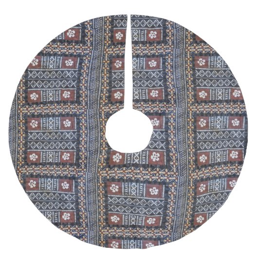 Fiji Tapa Cloth Tree Skirt Kerstboom Rok (Voorkant)