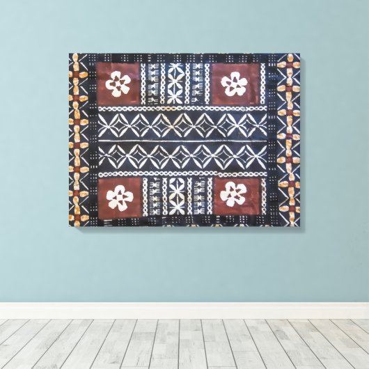 Fiji tapa doek print verpakt canvas (Insitu (Houten vloer))