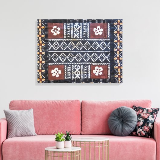 Fiji tapa doek print verpakt canvas (Insitu (Woonkamer))