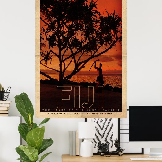 Fiji Travel Poster (Thuiskantoor)