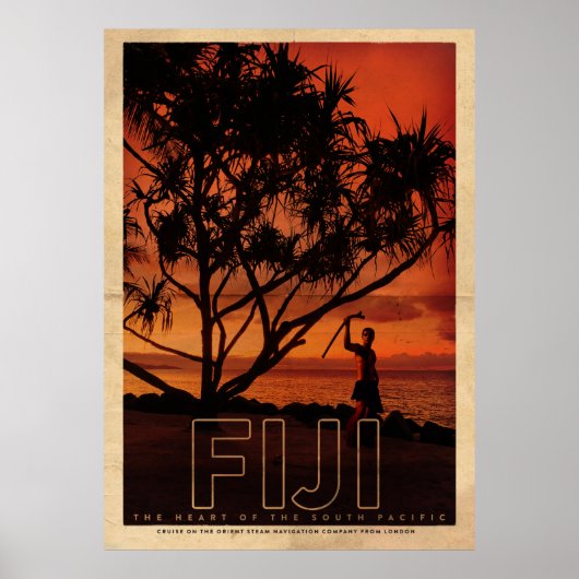  Fiji Travel Poster (Voorkant)