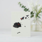 Fiji Trendy Peace Sign met Fijiaanse kaart (Staand voorkant)