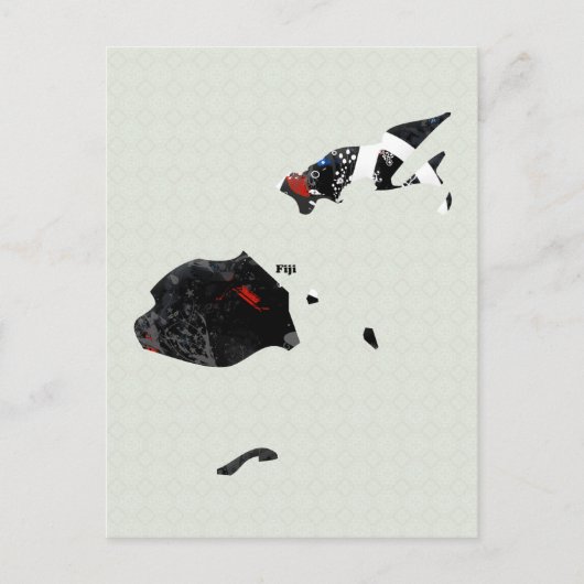 Fiji Trendy Peace Sign met Fijiaanse kaart (Voorkant)