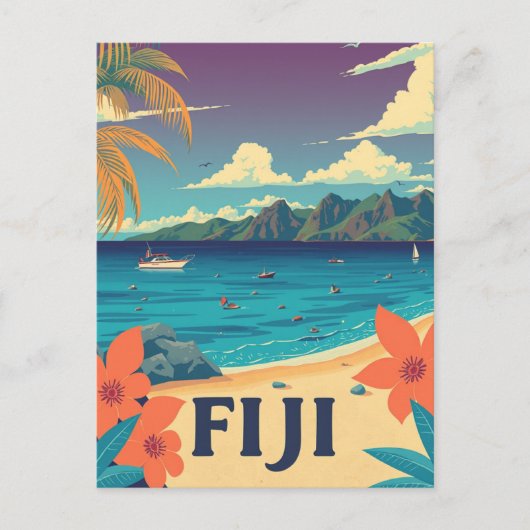 Fiji Tropical Island Beach Briefkaart (Voorkant)