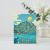 Fiji Tropical Island Beach Travel Art Briefkaart (Staand voorkant)
