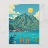 Fiji Tropical Island Beach Travel Art Briefkaart (Voorkant)
