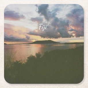 Fiji Tropisch Eiland Flexibele Foto Magneet Kartonnen Onderzetters
