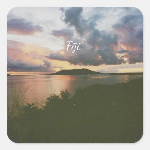 Fiji Tropisch Eiland Flexibele Foto Magneet Vierkante Sticker