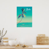 Fiji tropische bulppalmen retro-reisdruk poster (Keuken)