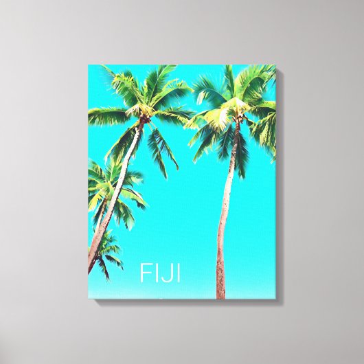 Fiji tropische kokokospalm canvas afdruk (Voorkant)