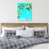 Fiji tropische kokokospalm canvas afdruk (Insitu (Slaapkamer))