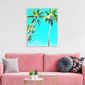 Fiji tropische kokokospalm canvas afdruk (Insitu (Woonkamer))