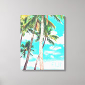 Fiji tropische kokokospalm canvas afdruk (Voorkant)