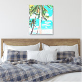 Fiji tropische kokokospalm canvas afdruk (Insitu (Slaapkamer))