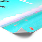 Fiji tropische kokokospalmen — reisdruk poster (Hoek)